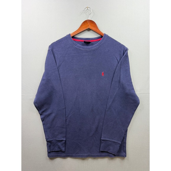 Polo Ralph Lauren Other - Polo Ralph Lauren Sleepwear Shirt Mens Navy Blue Waffle Knit Thermal Large